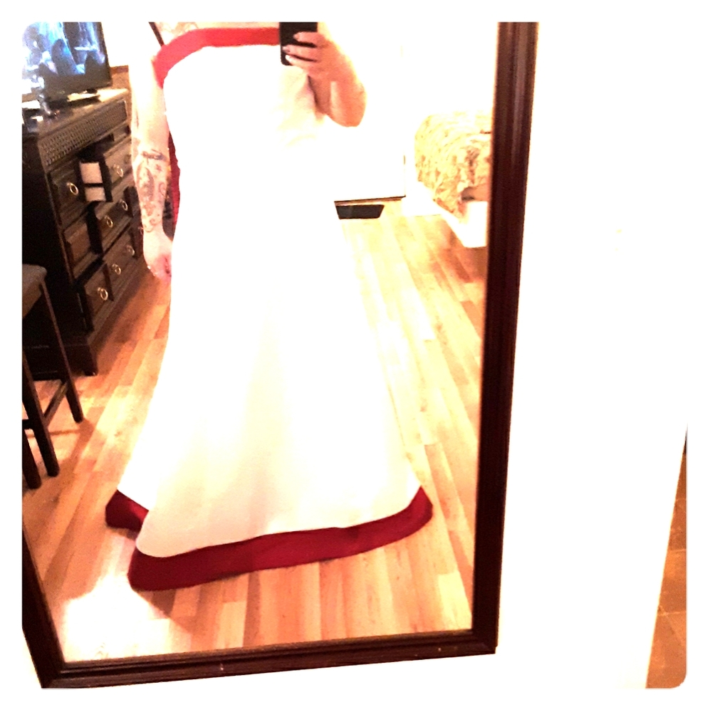 Wedding dress by David's bridal.